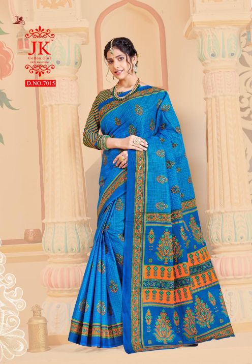 Jk Tulsi 7 Regular Wear Pure Cotton Printed Designer Saree Collection